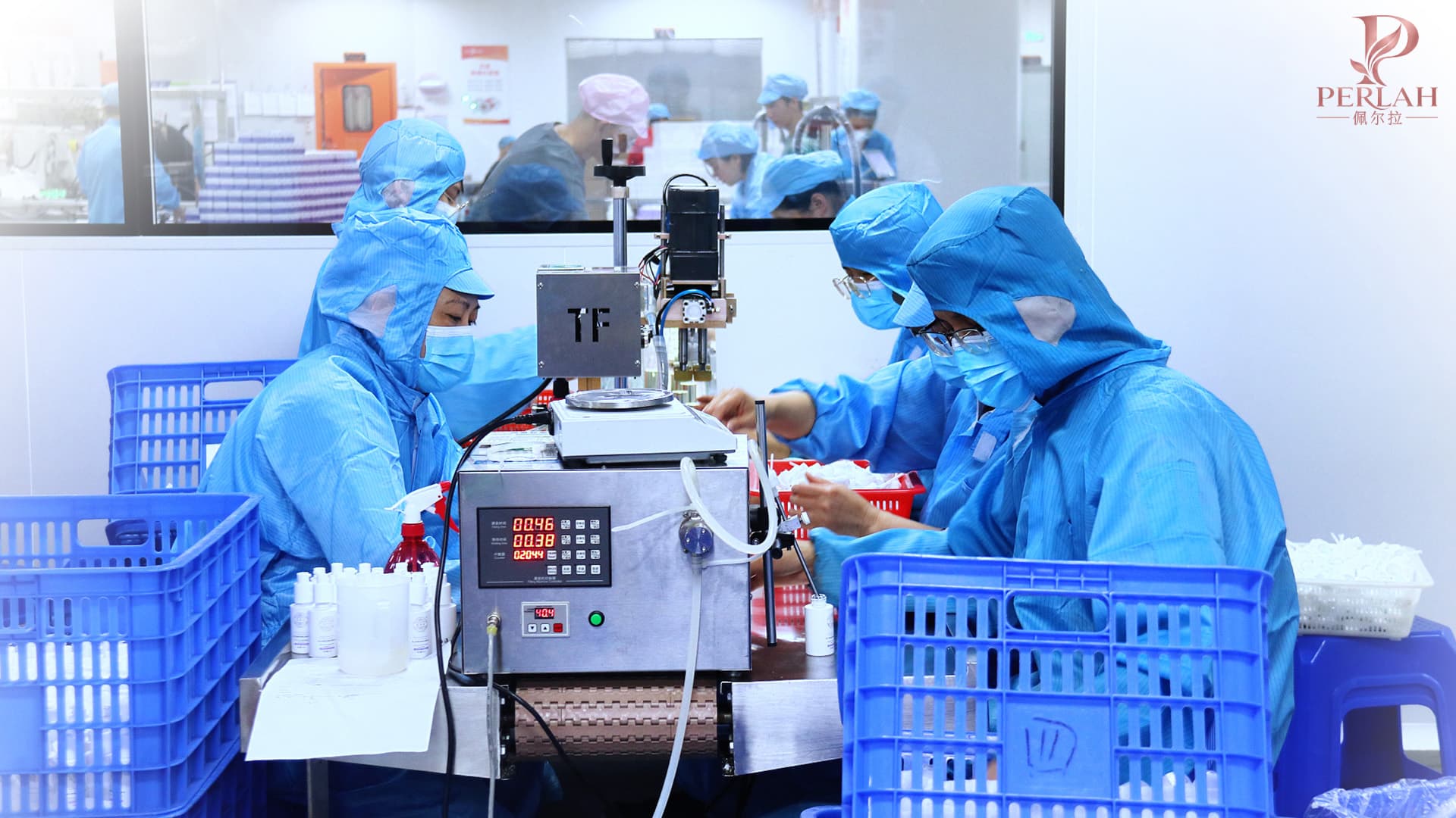 PERLAH finished-goods filling and manufacturing line