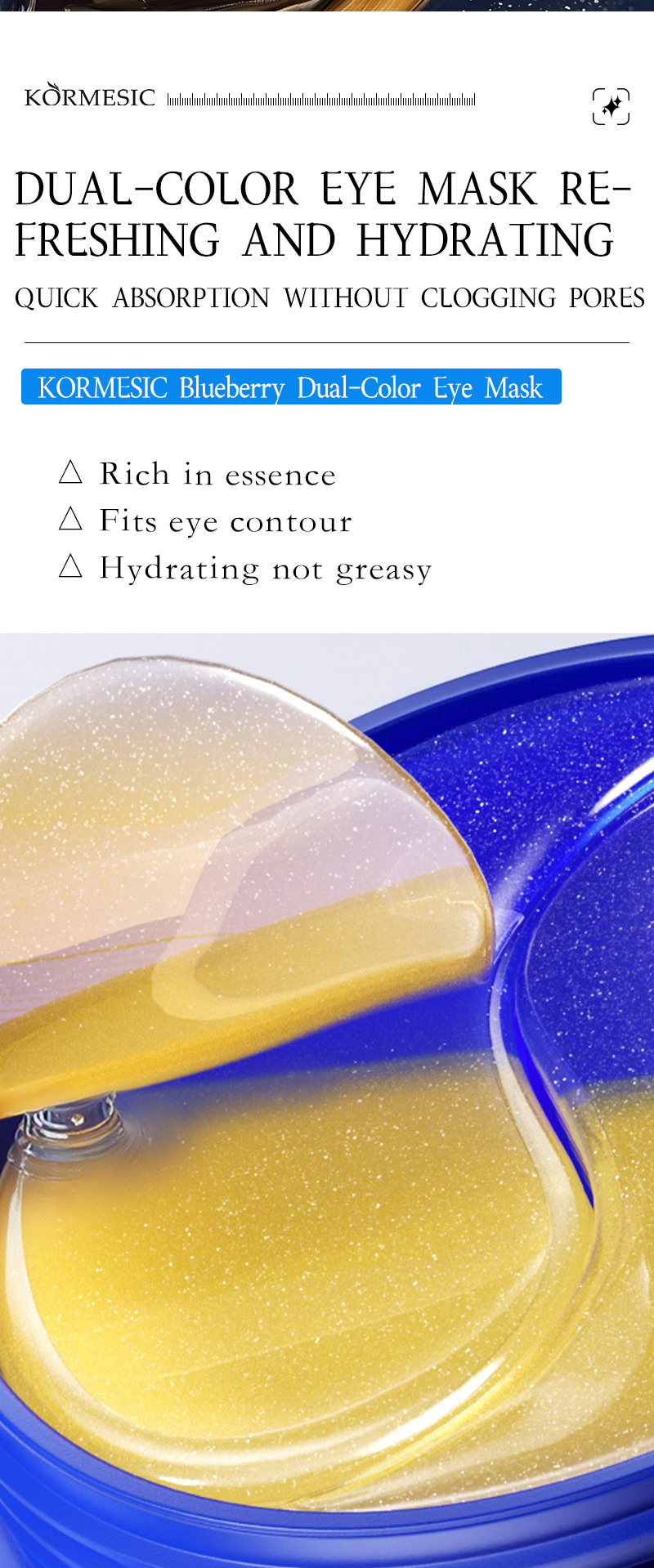 Blueberry dual-color eye masks detail 7