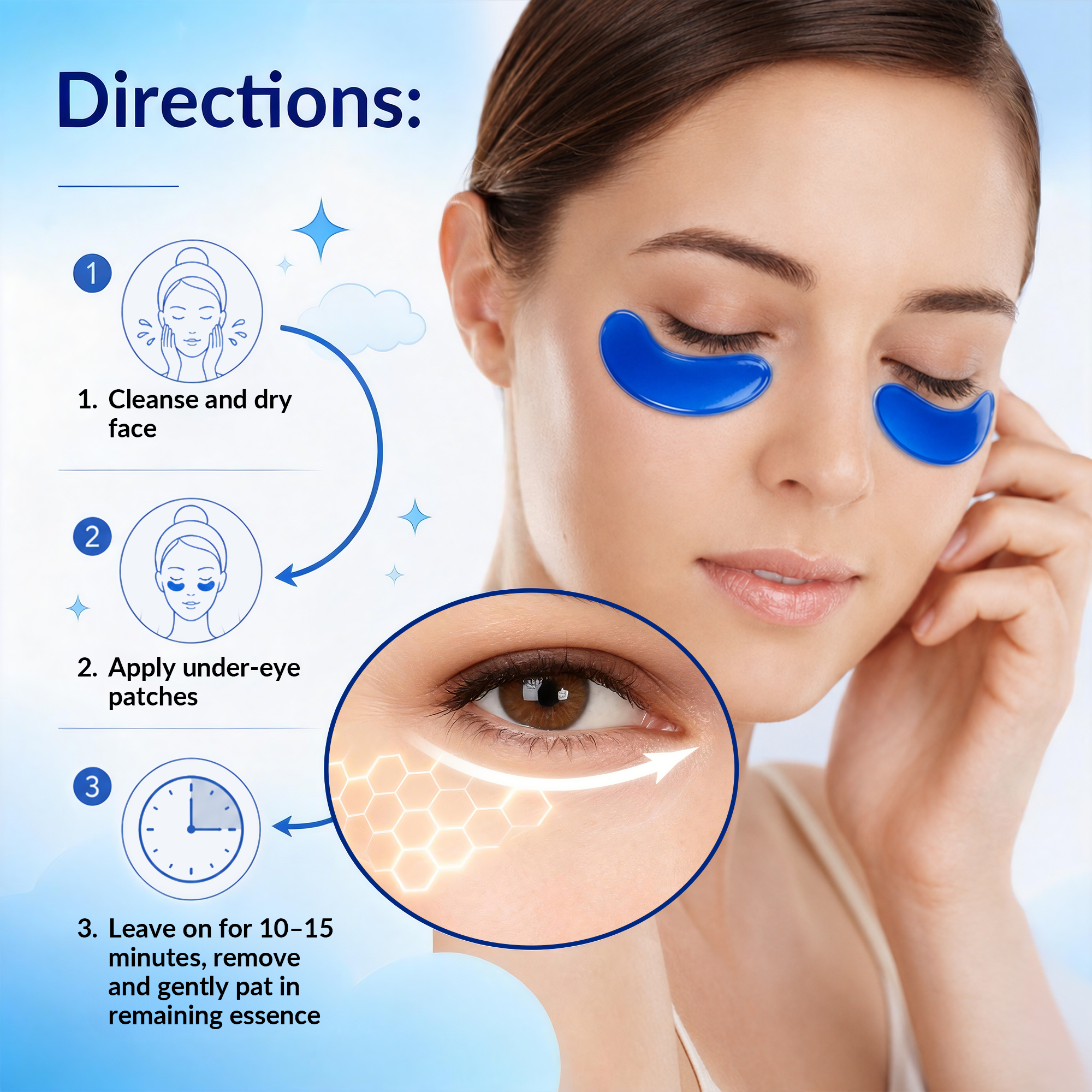 Copper peptide eye mask set detail 3