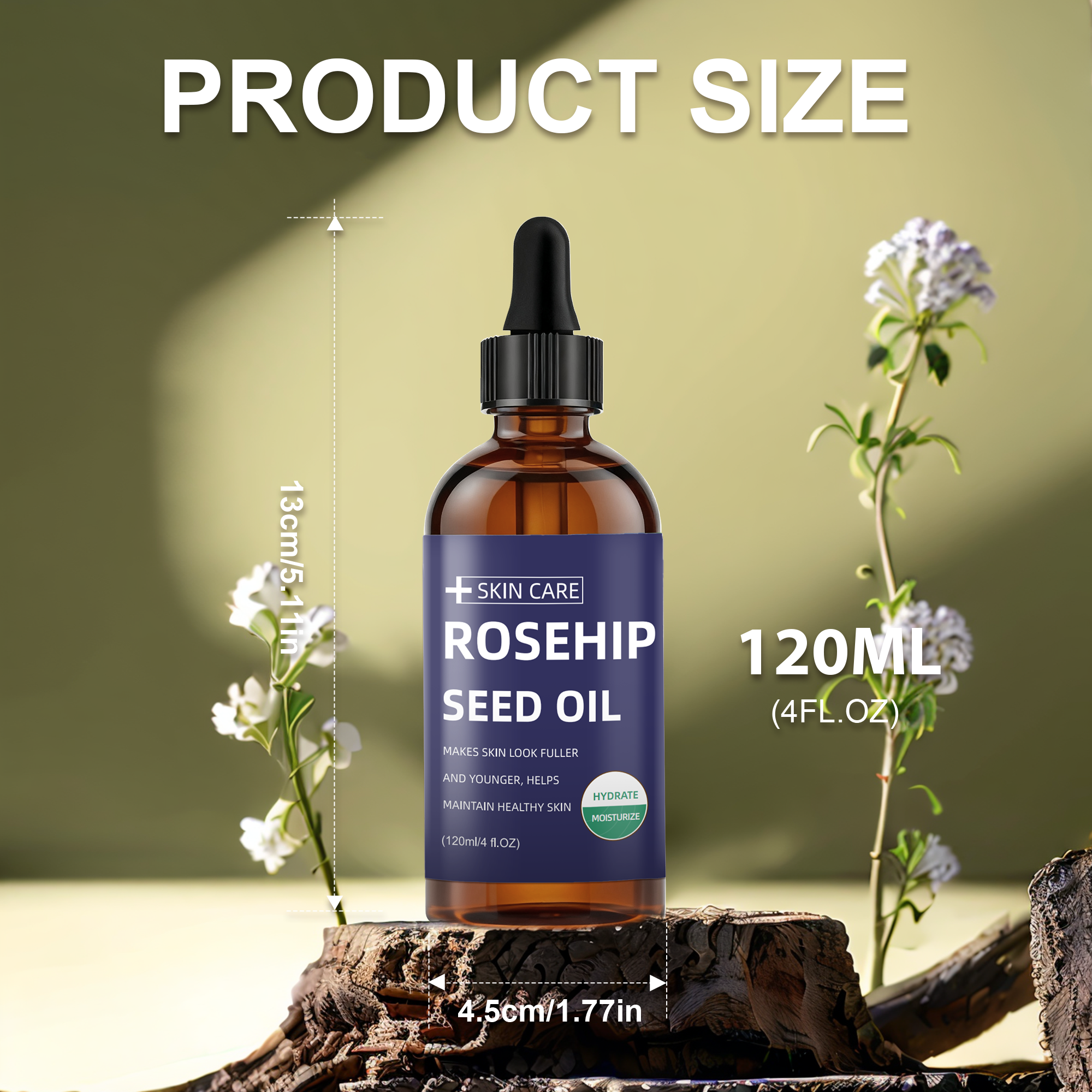 Rosehip seed body oil detail 2
